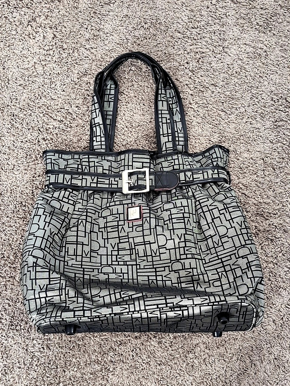 Diane von Furstenberg Geometric Tote in Gray & Black